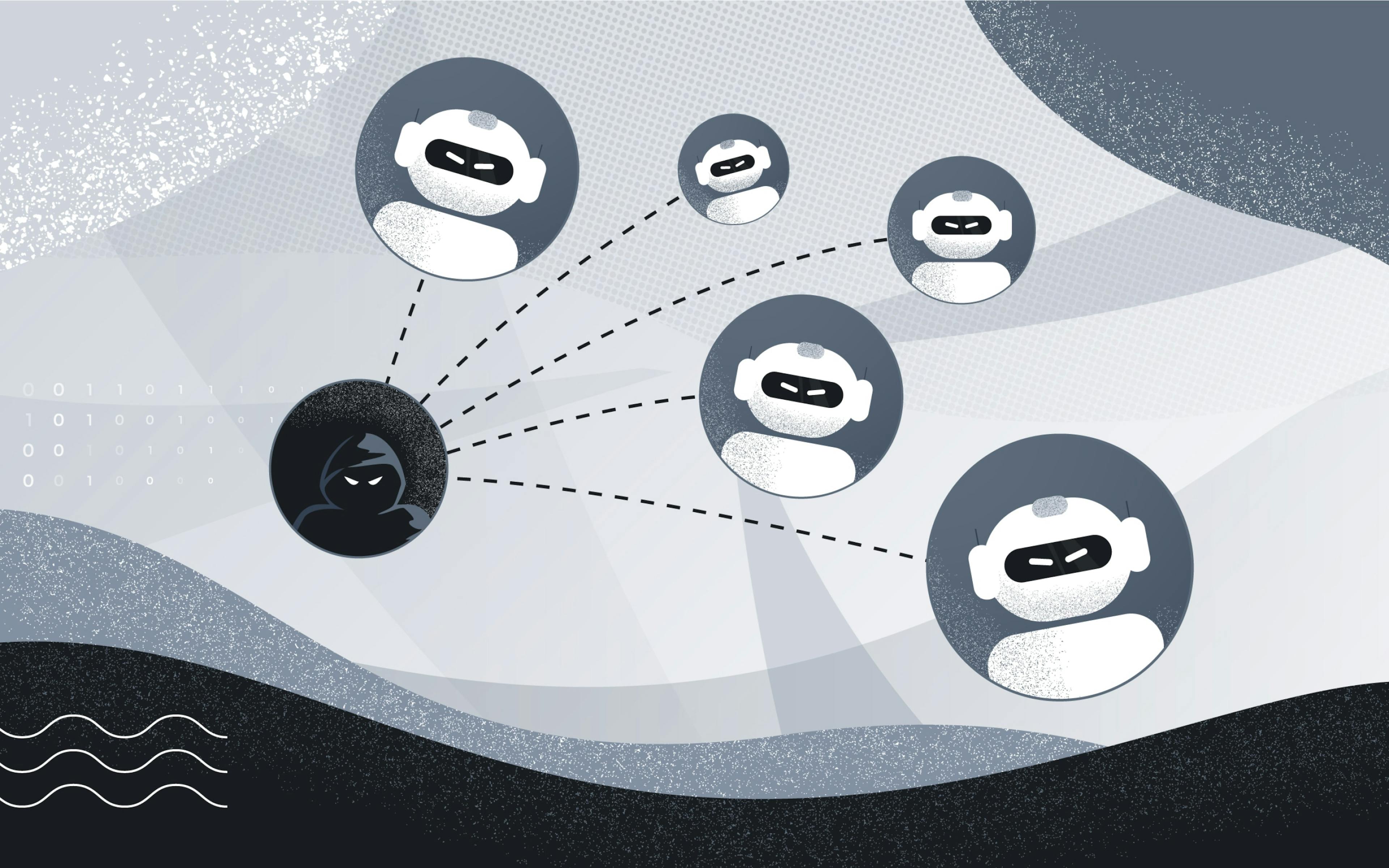 Sybil attack blockchain illustration