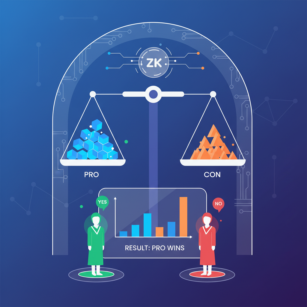 zero knowledge proof scales balancing votes, futuristic justice